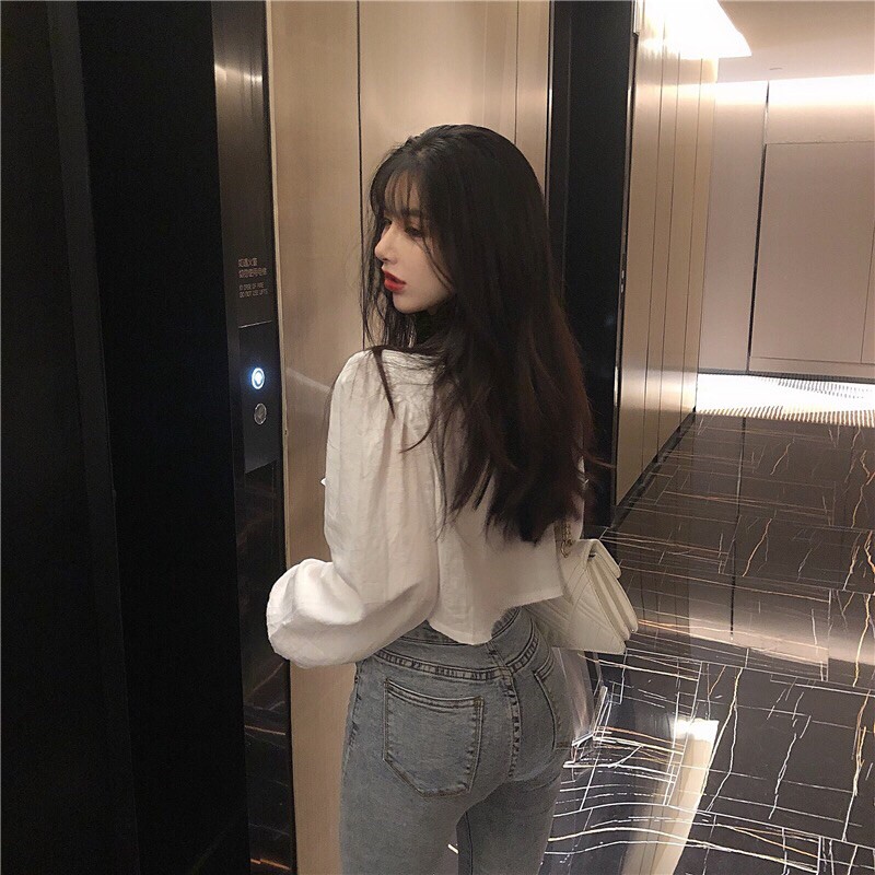 ✨ ÁO KIỂU CROPTOP 🎀CỔ V THẮT DÂY VIỀN BÈO 🎀🎀 PHONG CÁCH QUÝ CÔ QUYẾN RŨ