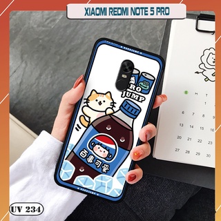 Ốp lưng nhám in hình 3D Xiaomi Redmi Note 5 Pro