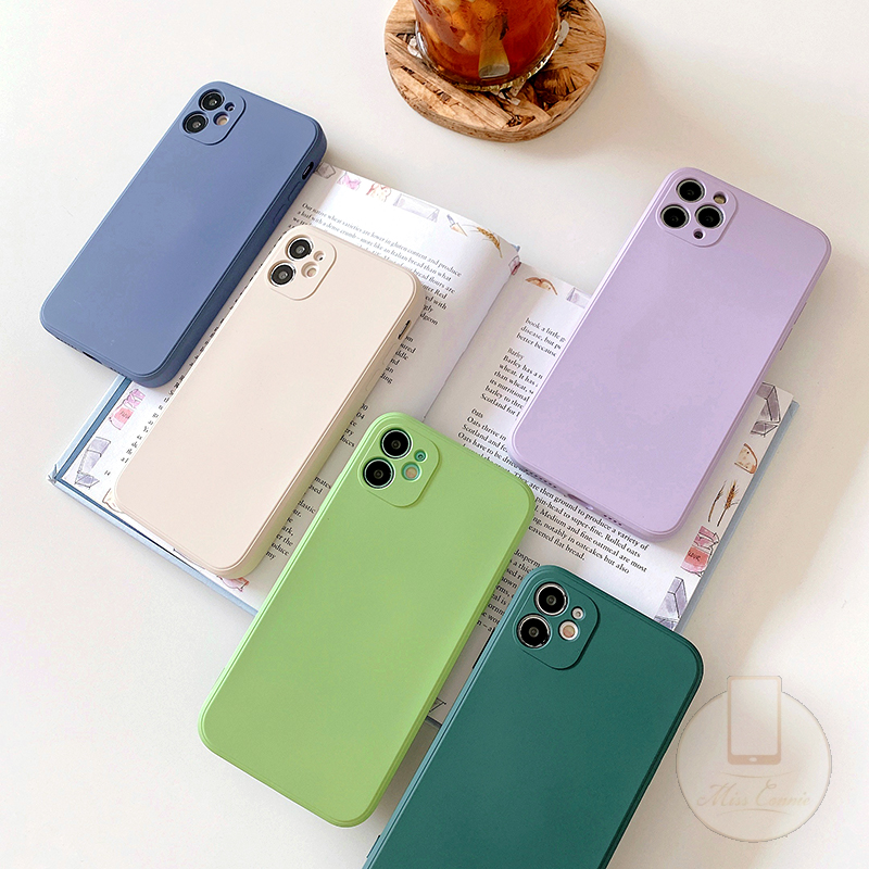 Ốp lưng TPU mềm màu kẹo bảo vệ camera thời trang cho iPhone 11 12 Pro Max 6 6s 7 8 Plus X XS MAX XR SE 2020
