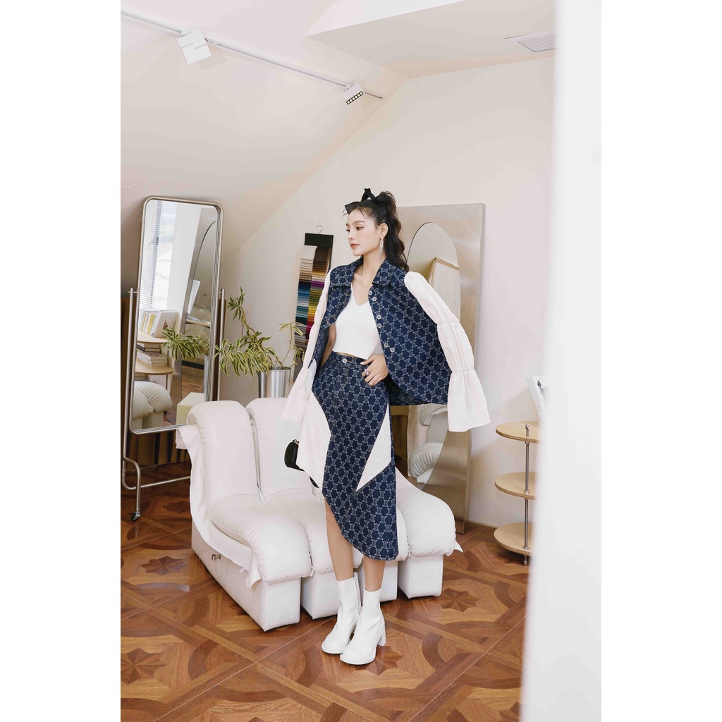 Iris Boutique IJ025-IK029 21/Falls Rome dating set- Chân váy + áo nữ thời trang thu đông | BigBuy360 - bigbuy360.vn