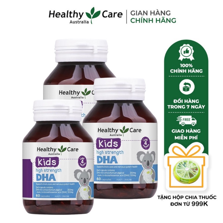 Combo 3 hộp Viên bổ mắt cho bé Healthy Care Kids Computer Eyes 60 viên