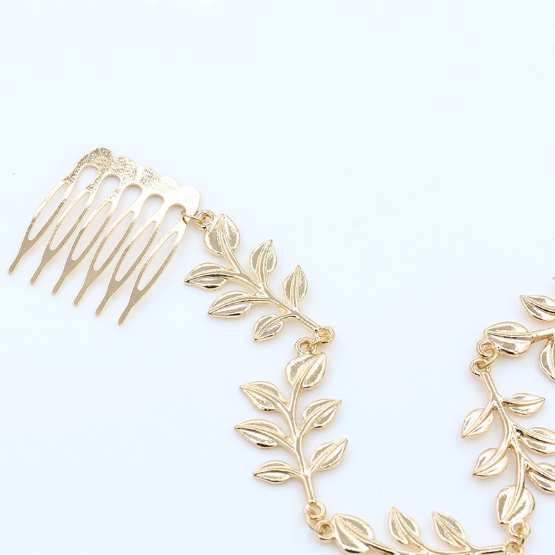 Lược Cài Tóc Hình Chiếc Lá Phối Dây Xích Thời Trang Cho Nữ