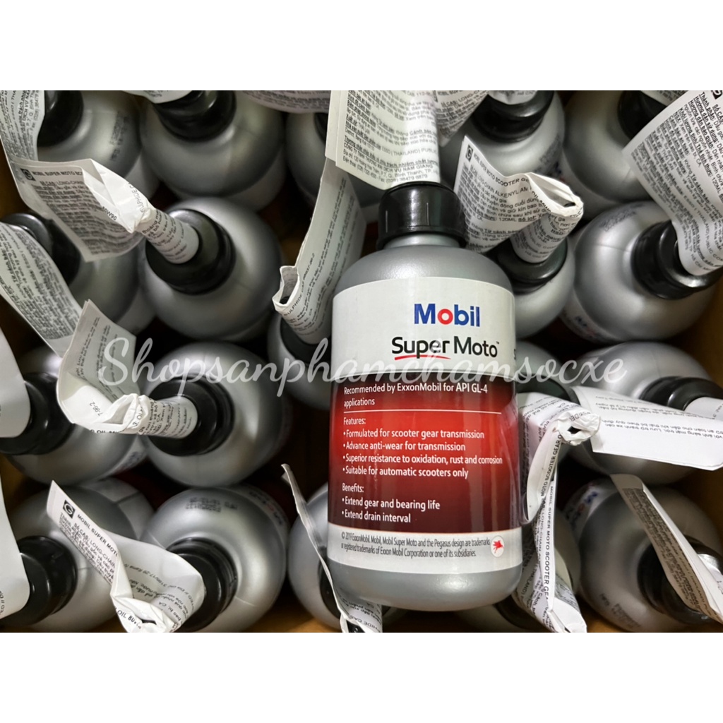 Nhớt hộp số xe tay ga MOBIL SUPER MOTOR SCOOTER GEAR OIL 80W90 120ML