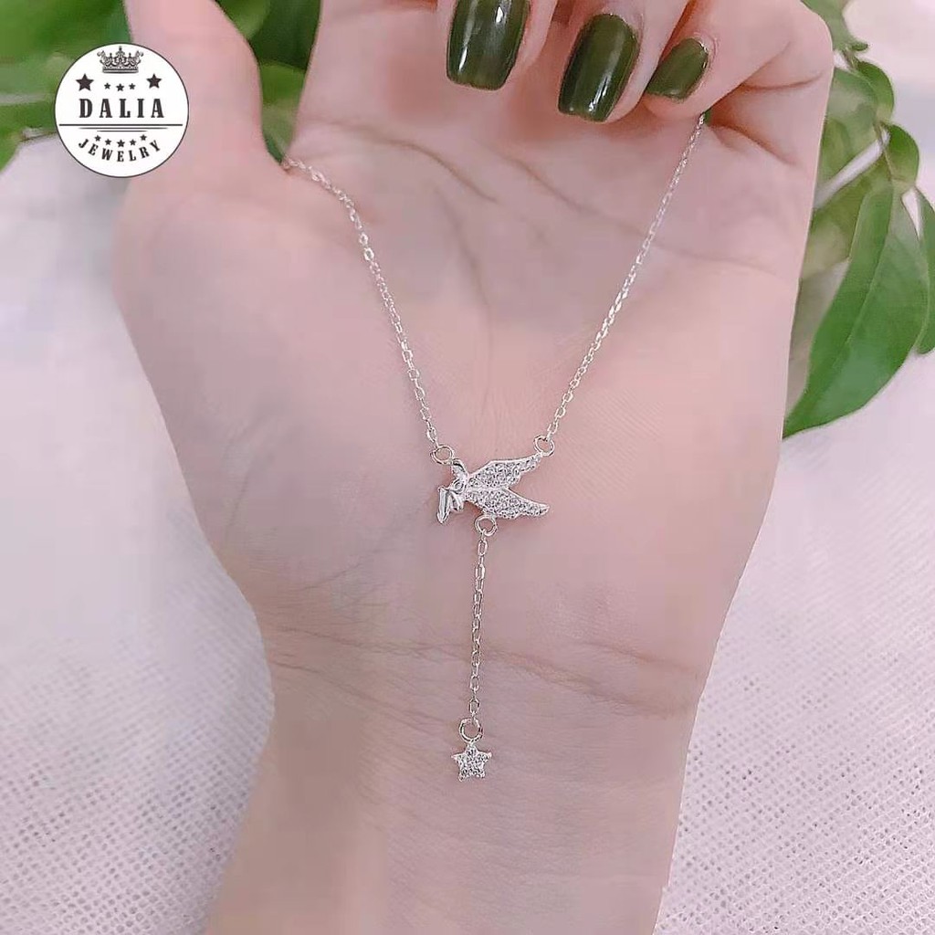 Bộ dây chuyền bạc nữ DaLiA Jewelry thiên thần có cánh