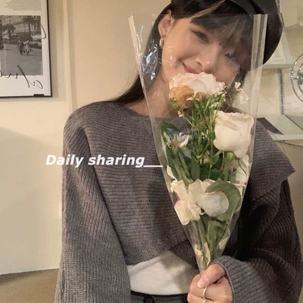 Áo sweater SUXI dệt kim dáng rộng màu sắc đơn giản phong cách Hàn Quốc thời trang mùa thu cho nữ