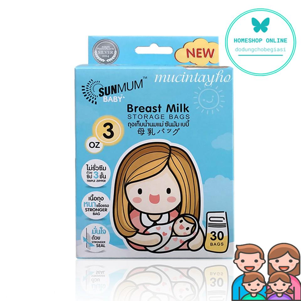 Hộp 30 túi trữ sữa Sunmum 100ml