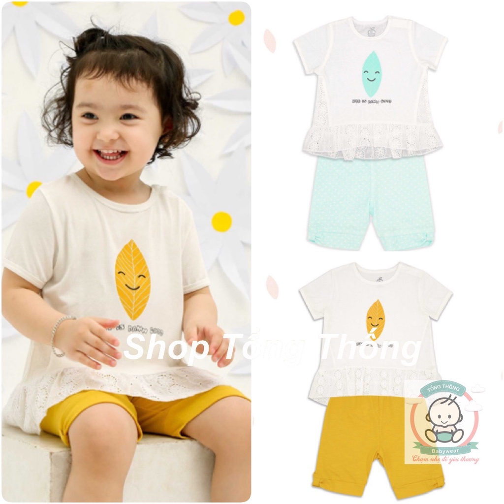Bộ La Pomme cộc tay chất vải Bamboo cao cấp siêu mềm mịn thoáng mát thấm hút tốt chiếc lá cho bé trai bé gái SS215