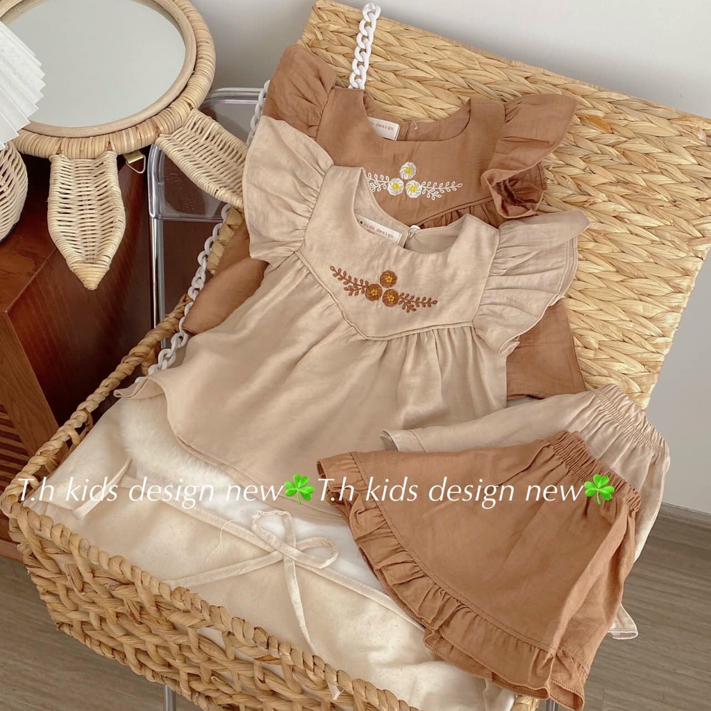 Bộ đũi cánh tiên 3 hoa bé gái (mã 002)