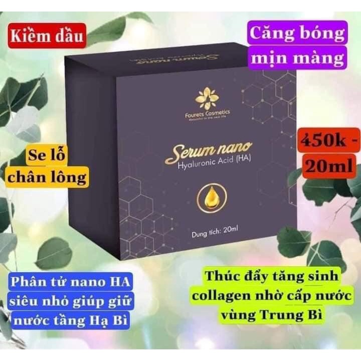 Serum Nano Hyaluronic Acid (HA) -15 ⚡CHÍNH HÃNG⚡ Kiềm Dầu Se khít lỗ chân lông Giữ nước Cấp nước Cấp ẩm cho da