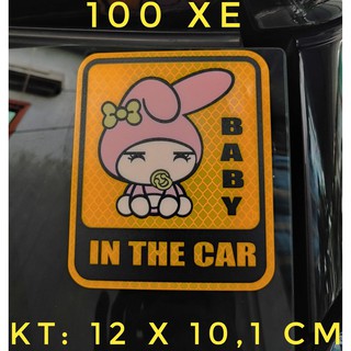 Dán BABY IN THE CAR phản quang