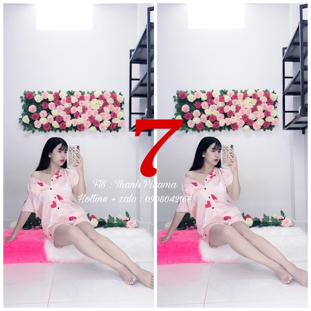 BỘ MẶC NHÀ PIJAMA CỘC ĐÙI HÌNH 👚👚 | BigBuy360 - bigbuy360.vn