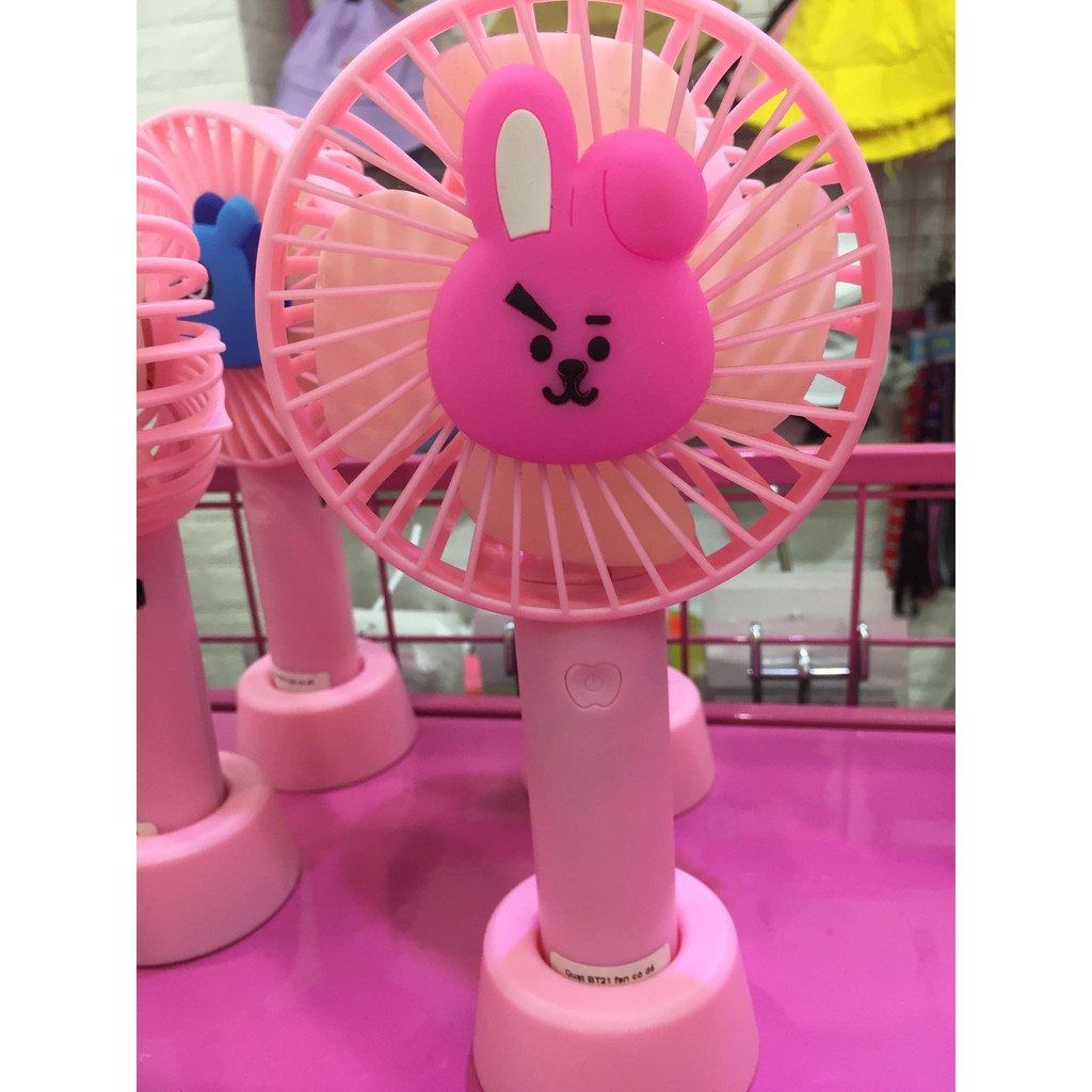 Quạt đứng tích điện quạt BT21 fan có đế quạt điện