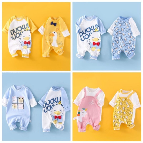 Bodysuit, Body dài tay cho bé trai bé gái mẫu quần áo sơ sinh nhiều màu dễ thương cho trẻ từ 3-12kg