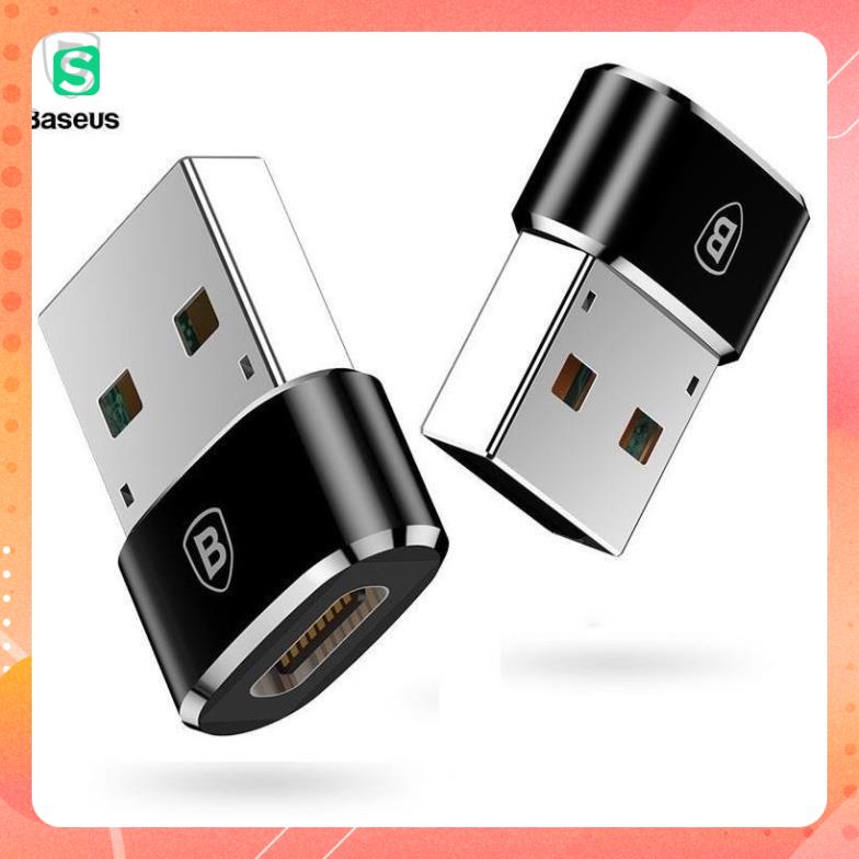 Đầu chuyển đổi Mini Baseus từ 2 Chiều USB to Type C - Sạc nhanh 5A - Truyền dữ liệu - Nhỏ gọn -Tiện lợi