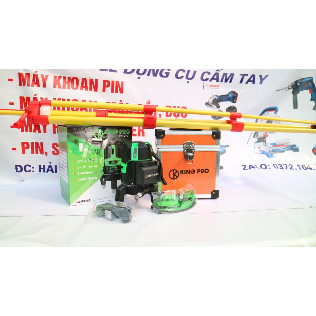 Máy Cân Bằng Laser 5 Tia Xanh KINGPRO KP777 Máy 2 pin