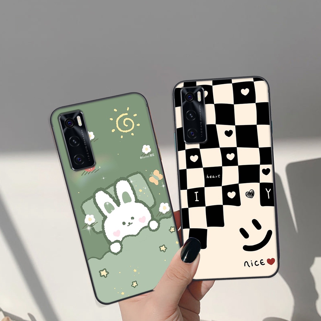 Ốp lưng Vivo V20 SE in hình Gấu nâu - hồng, Gấu Be@rick  cực CUTE, DỄ THƯƠNG