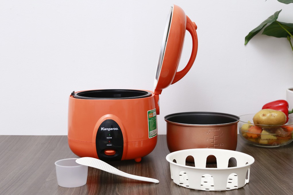 Nồi cơm điện Kangaroo 1.2 lít KG826S- Lòng nồi 2 lớp, dày 2 mm, phủ hợp kim nhôm tr | BigBuy360 - bigbuy360.vn