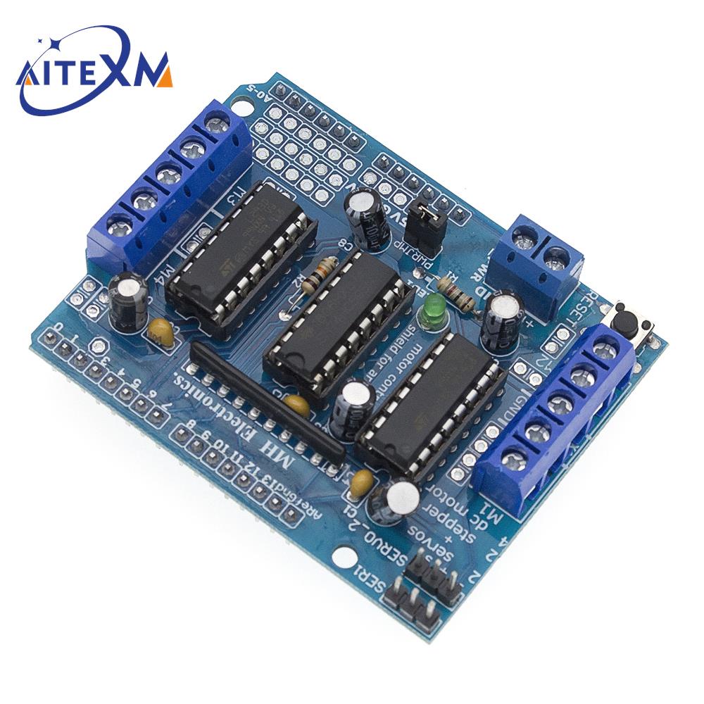 Bảng Mạch Điều Khiển Động Cơ Bước L293D Cho Arduino Mega2560 4 Kênh UNO R3