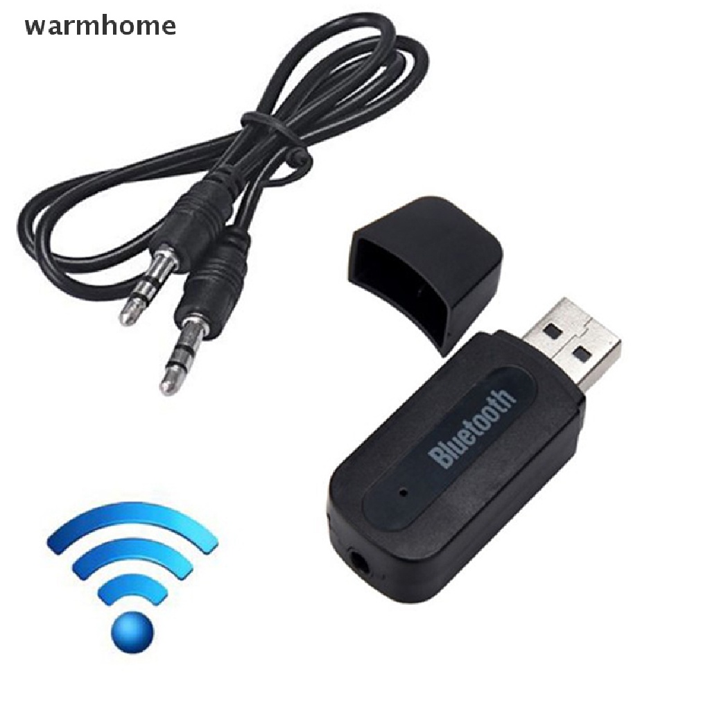 warmhome 3.5mm Jack USB Bluetooth AUX Wireless Car Audio Receiver Music Receiver Adapter RFT
