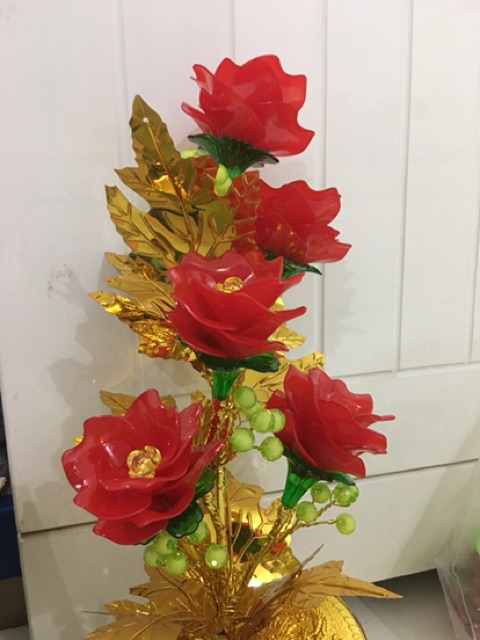 Đế hoa nhựa 5 cánh 5cm (1 bịch 100g)