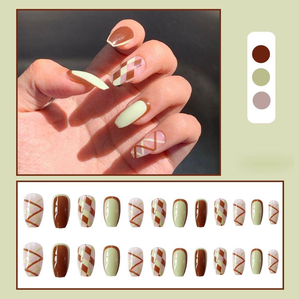 Hộp 24 Móng Tay Giả Che Phủ Toàn Diện Chất Lượng Cao