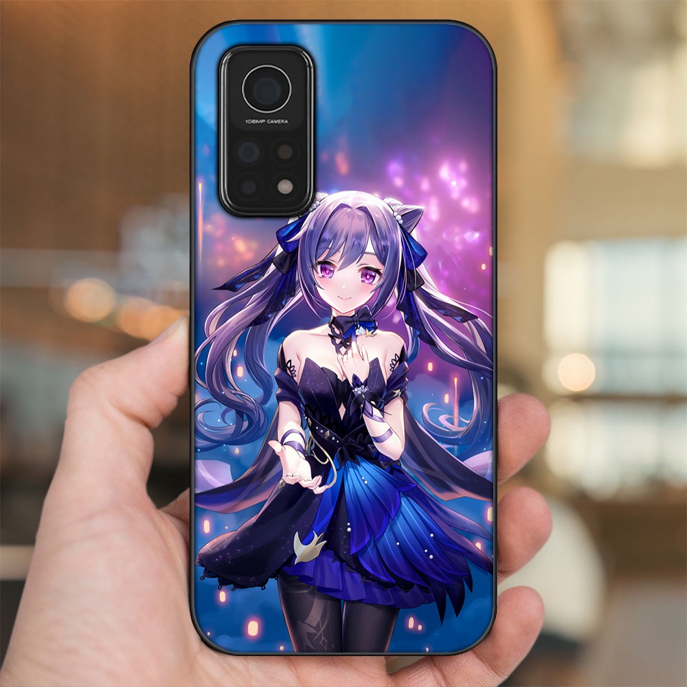 Ốp lưng Xiaomi Mi 10T Pro 5G viền đen in hình Keqing Genshin Impact
