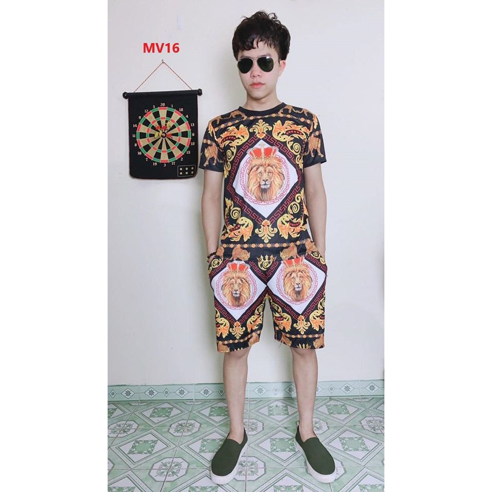 SET BỘ QUẦN ÁO THỂ THAO THUN LẠNH, SET BỘ ÁO NAM TAY LỠ chất liệu thun lạnh mền mịn in Vua Sư Tử Đủ Size BN44 | BigBuy360 - bigbuy360.vn