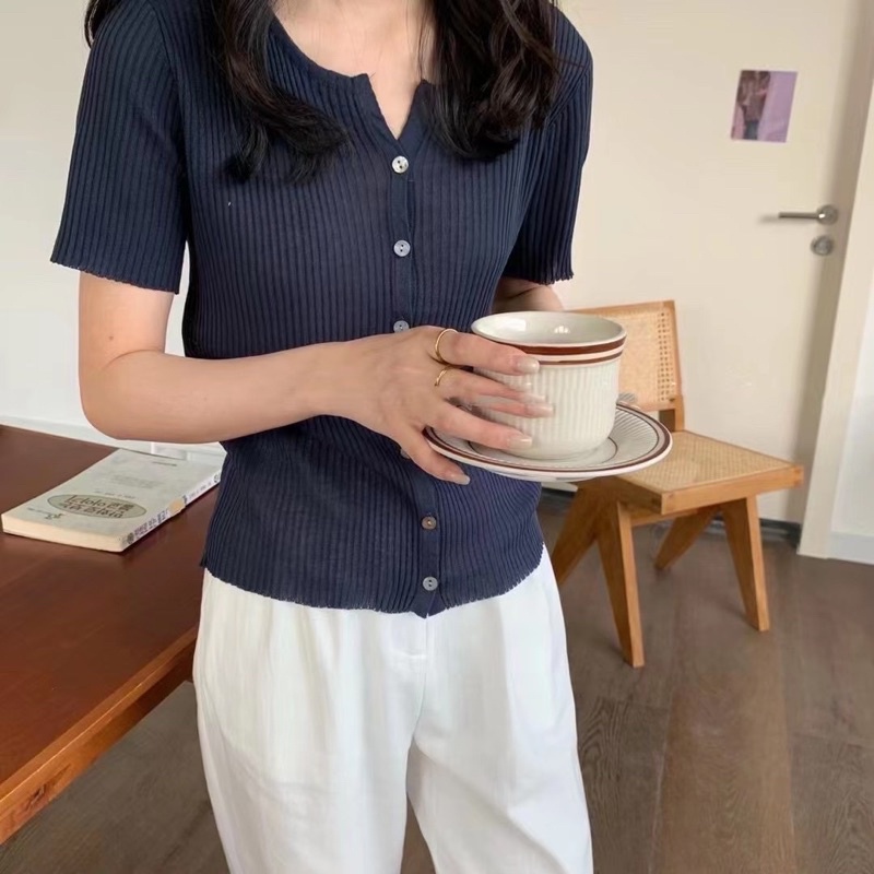 ÁO LEN MỎNG CỔ TRÒN CỘC TAY NHIỀU MÀU AL655 | BigBuy360 - bigbuy360.vn