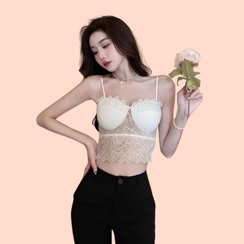 Áo Bra Ren Dáng Dài Quyến Rũ Sexy Su Official, Áo Lót Nữ Mút Mỏng 2 Dây 2206