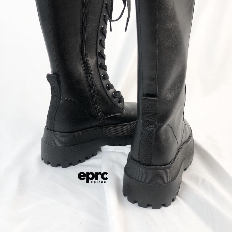 Boots da cao cổ buộc dây đế cao 6cm thời trang ulzzang (ảnh thật) | BigBuy360 - bigbuy360.vn