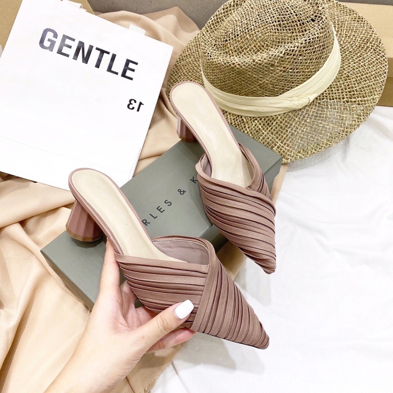 Guốc sục cnk vạt chéo gót tròn fullbox