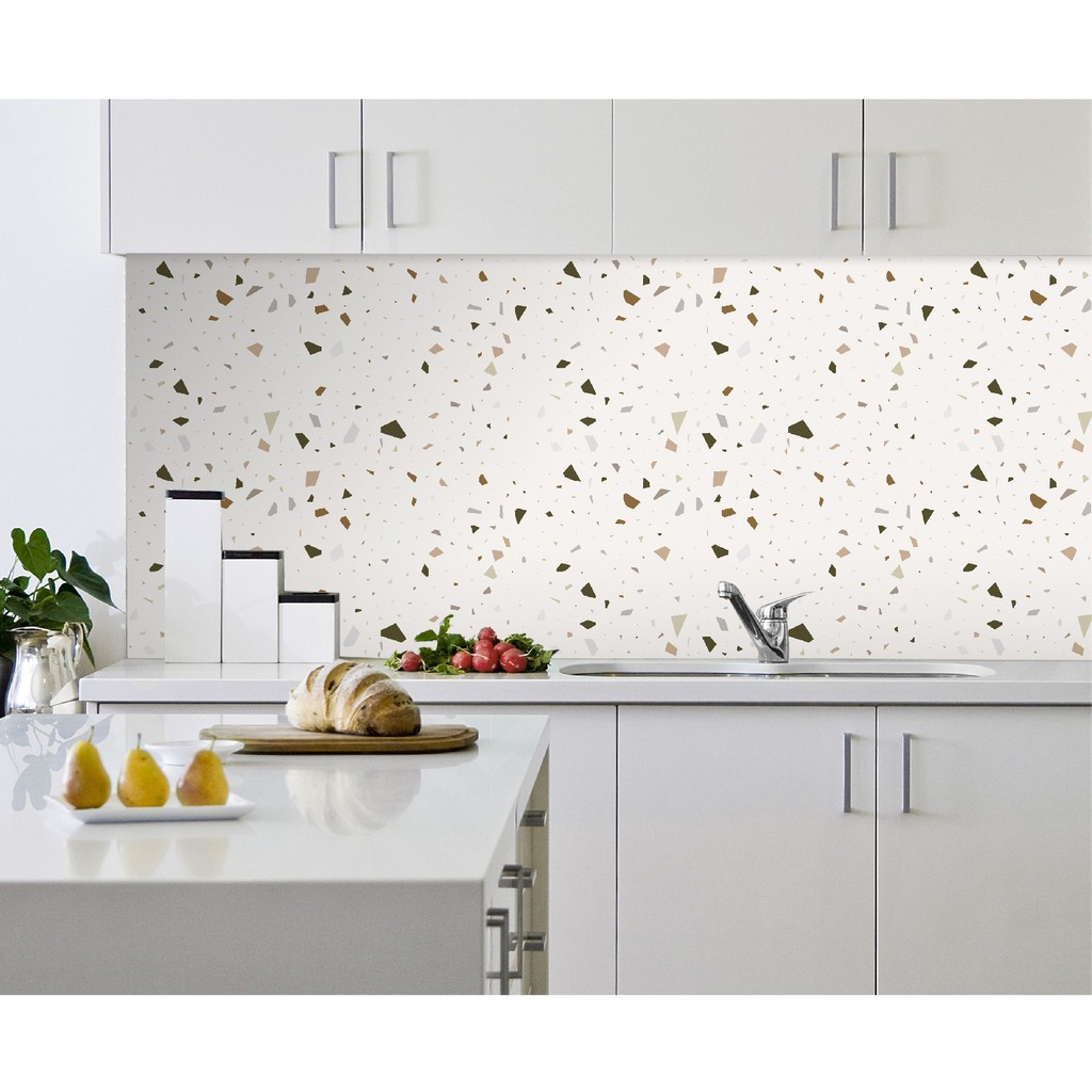 Decal dán bếp cao cấp hoa văn đá chịu nhiệt, chống bám bẩn - Khổ 120 x 60 cm - DGB-063-DB