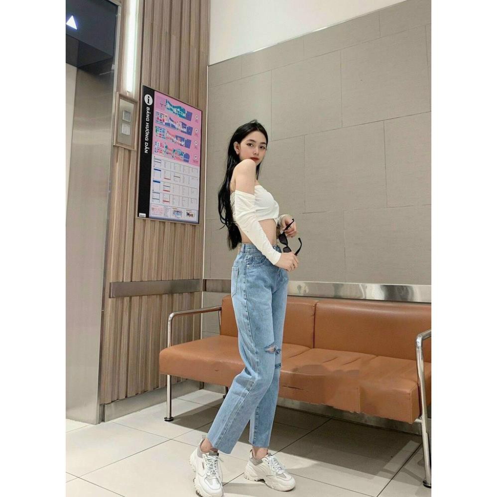 Quần baggy jean nữ PULI - Quần jean nữ cạp cao quần bò nữ hàng loại 1 VNXK