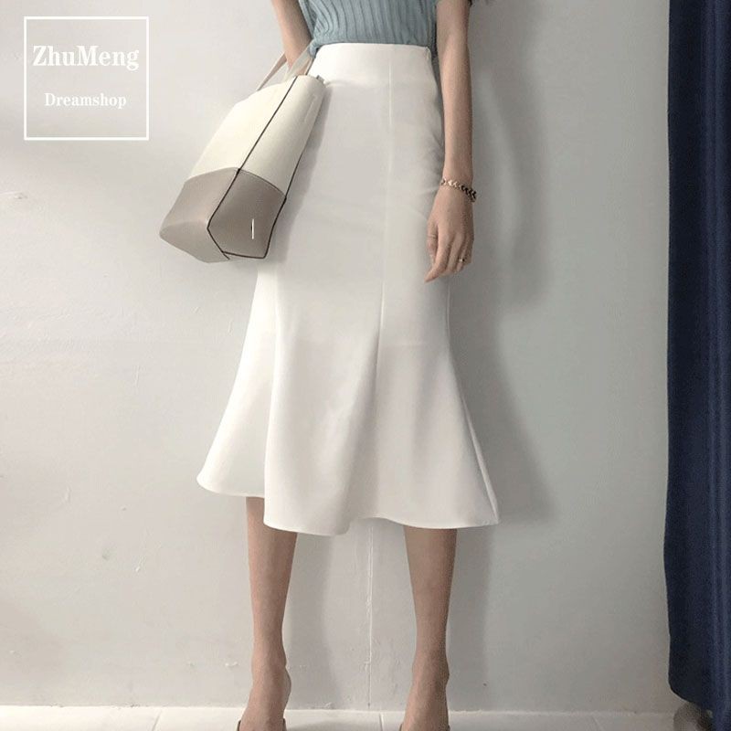 (Sẵn M trắng) Chân váy đuôi cá dài, chân váy công sở | BigBuy360 - bigbuy360.vn