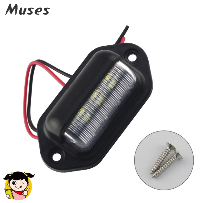 Set 2 đèn soi biển số với 6 bóng LED 12-24V dành cho xe ô tô/xe tải/tàu thuyền Muse07