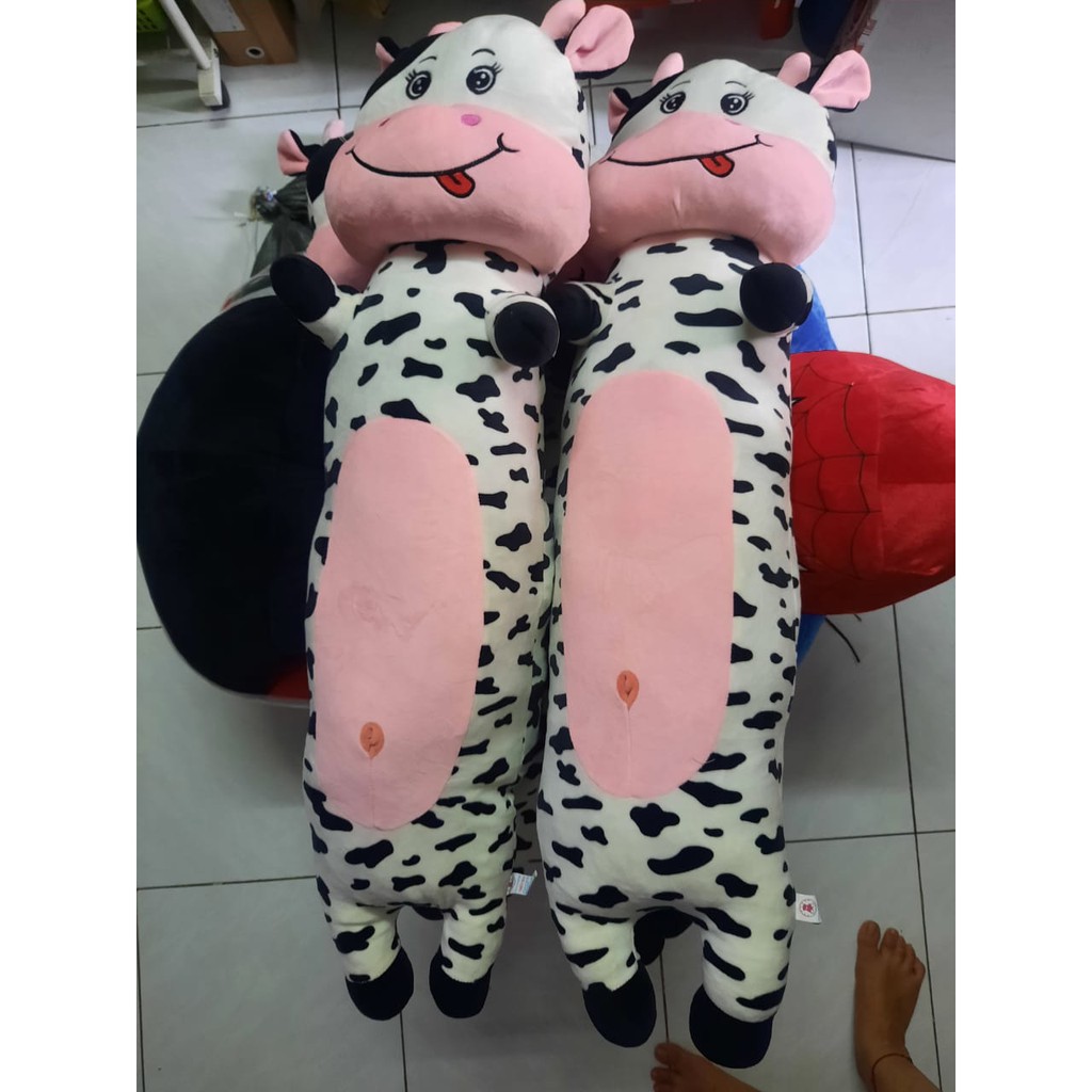Gối Ôm Bò Sữa Nhồi Bông size 90cm (hình thật, hàng sẵn giao ngay, sản xuất tại Việt Nam)