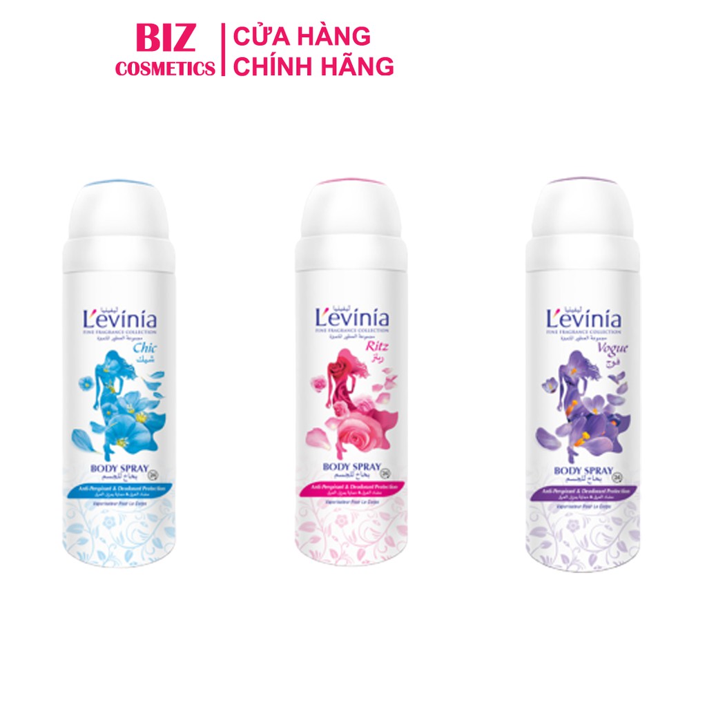 Xịt khử mùi nữ thơm lâu Levinia 200ml