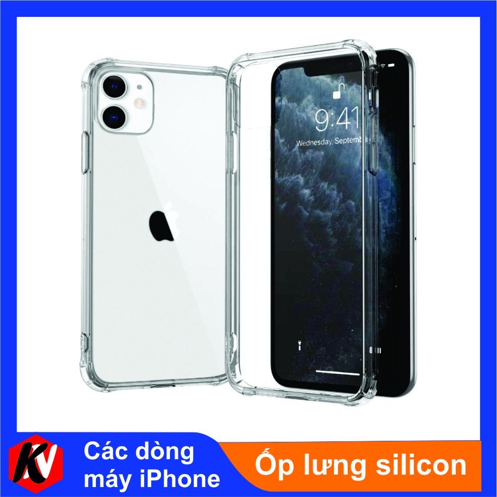 Ốp lưng silicon trong suốt dành cho iPhone 6/6plus;6s/6s plus;7/8;7plus/8plus;X/XS;XR;XS max;11;12