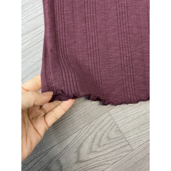 Áo bẹt vai thun tăm aero