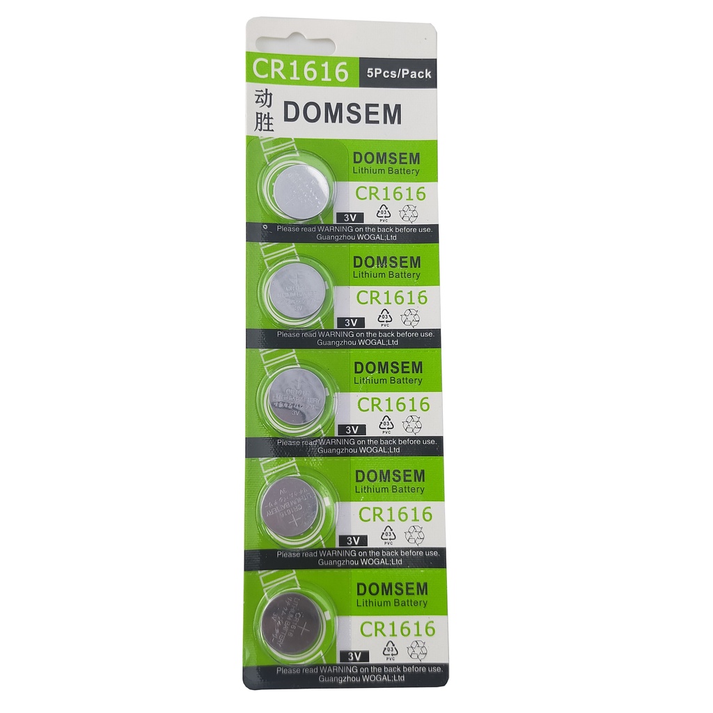 Pin Khuy Cúc Áo pin nút DOMSEM CR1616 3V Lithium dùng cho đồng hồ, thiết bị điện tử