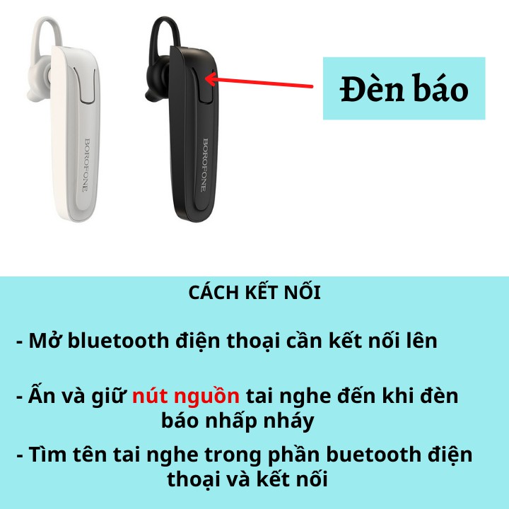 Tai Nghe Bluetooth Nhét Tai⚡️BOROFONE BC21 ✔Tiện Lợi ✔Dung Lượng Pin Trâu Nghe Nhạc Liên Tục 4 Giờ [BẢO HÀNH ĐỔI MỚI]