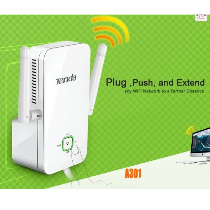 Kích wifi tenda A301,tốc độ 300 Mps,tích hợp thêm 2 ăng ten mạnh mẽ,bắt sóng siêu xa, có cổng lan [ Phương Thu Official]