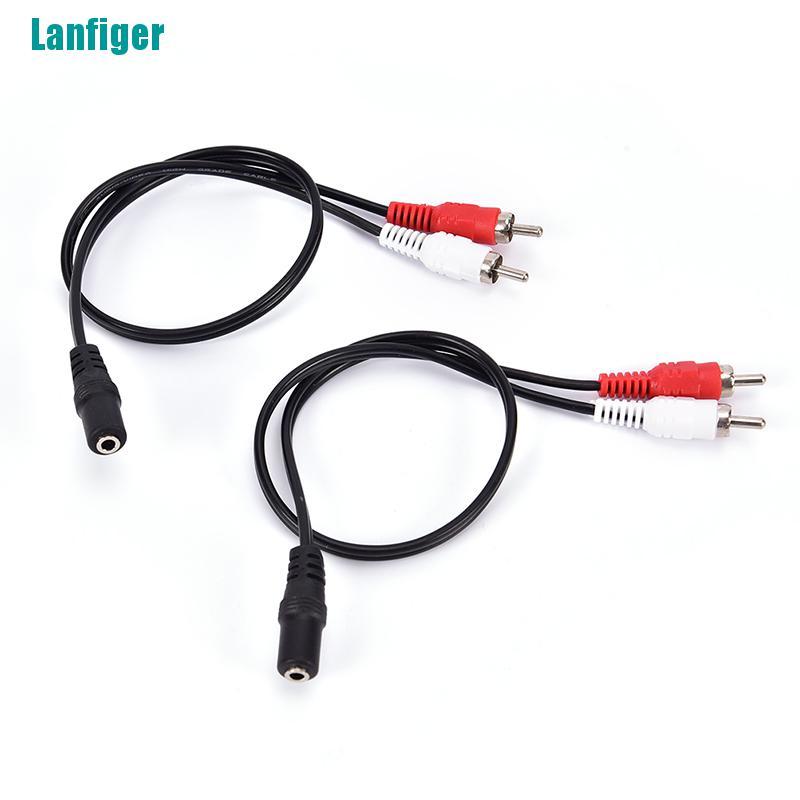 Đầu Chuyển Đổi Phích Cắm 2-RCA Thành Ổ Cắm 3.5mm Aux Chuyên Dụng