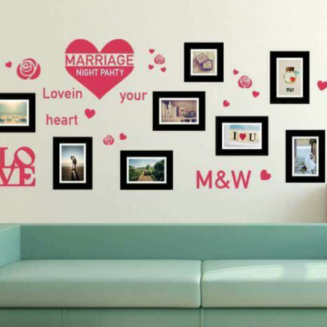 Sỉ decal trái tim khung ảnh