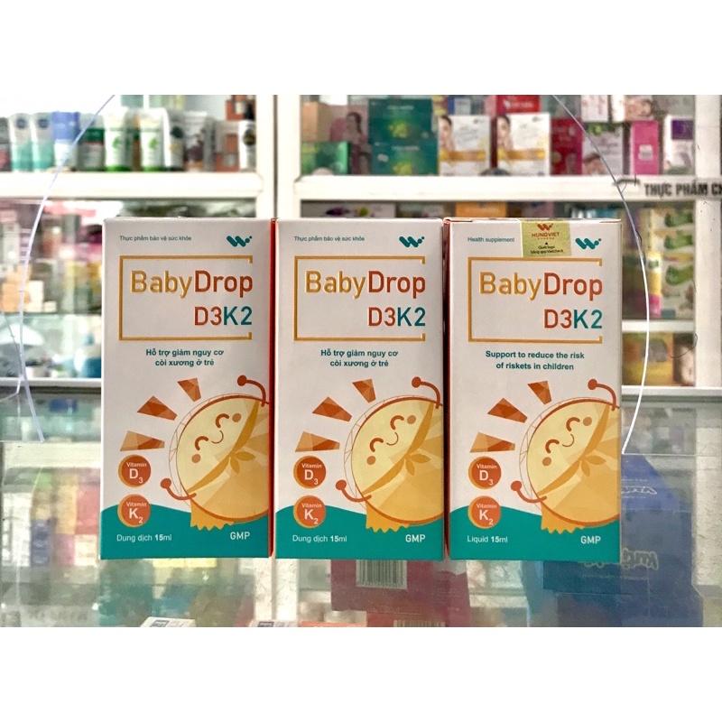 BABYDROP D3K2 ( lọ 15ml) - BỔ SUNG VITAMIN D3, HỖ TRỢ GIẢM NGUY CƠ CÒI XƯƠNG Ở TRẺ