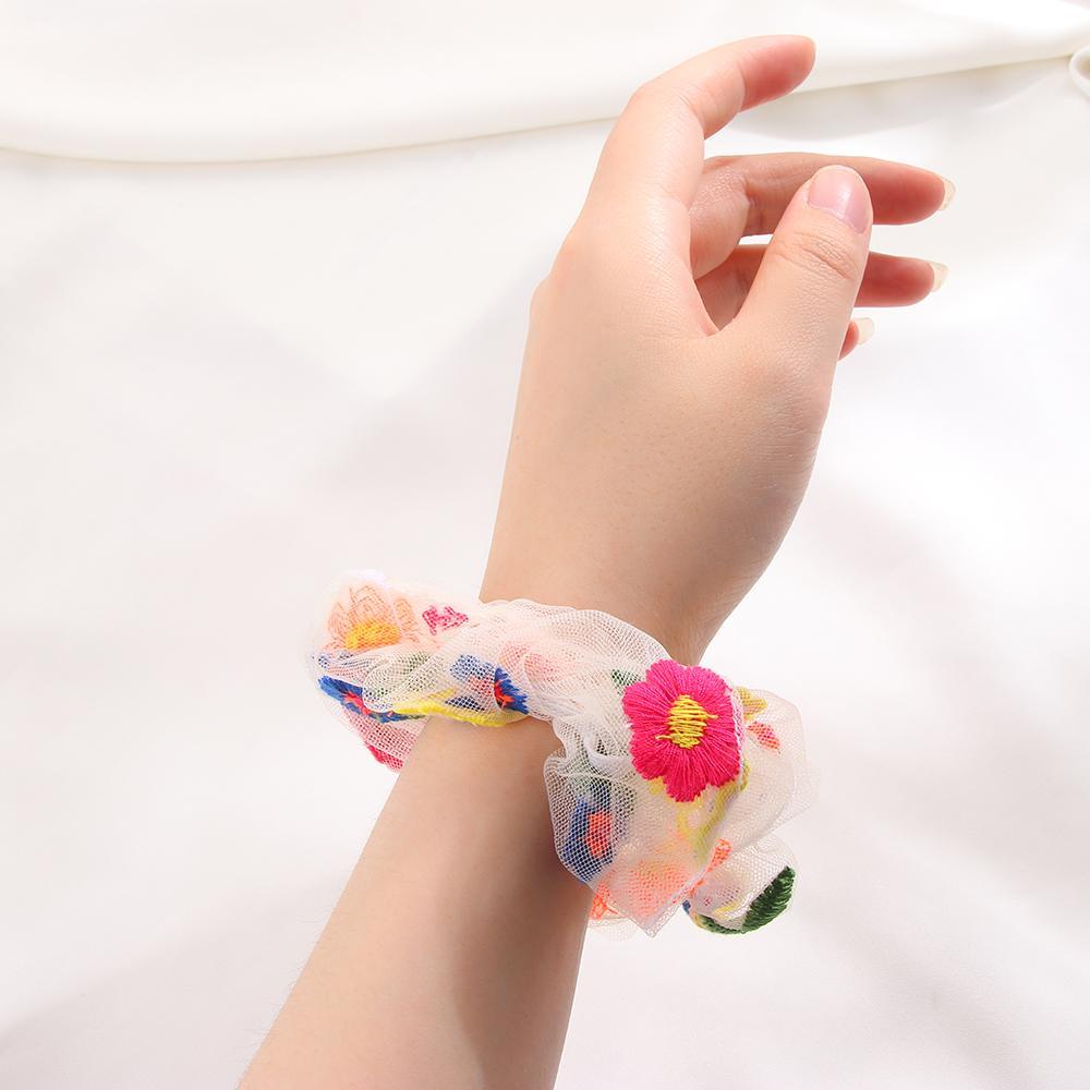 ME Dây Buộc Tóc Vải Lưới Trong Suốt Nhiều Màu Xinh Xắn