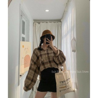Áo Sơ Mi Caro Tay Bồng
