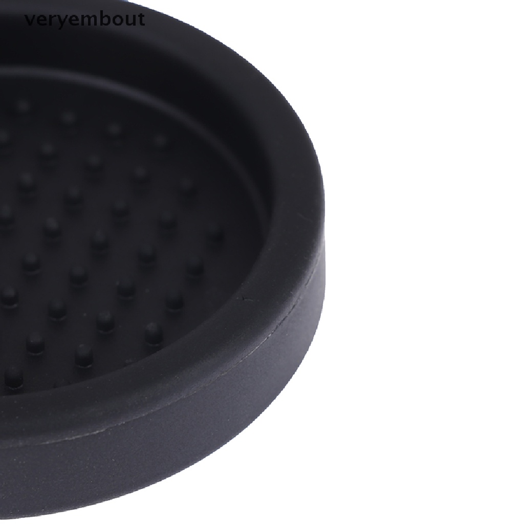 1 Tấm Lót Máy Pha Cà Phê Bằng Silicon Màu Đen Hình Tròn