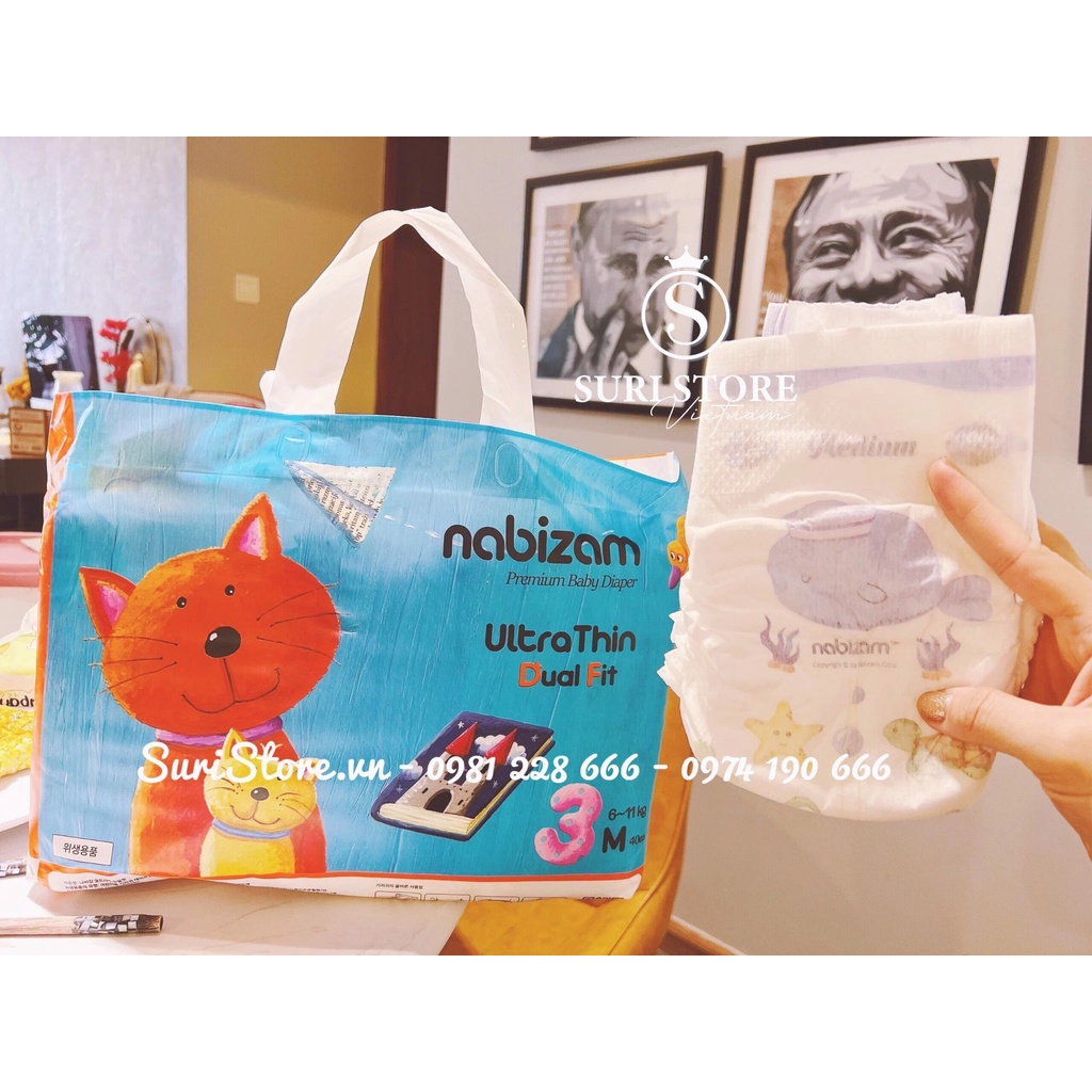 Bỉm dán/quần NABIZAM nội địa Hàn Ultra Thin đủ size S44/M40/L36/XL32/M32/L30