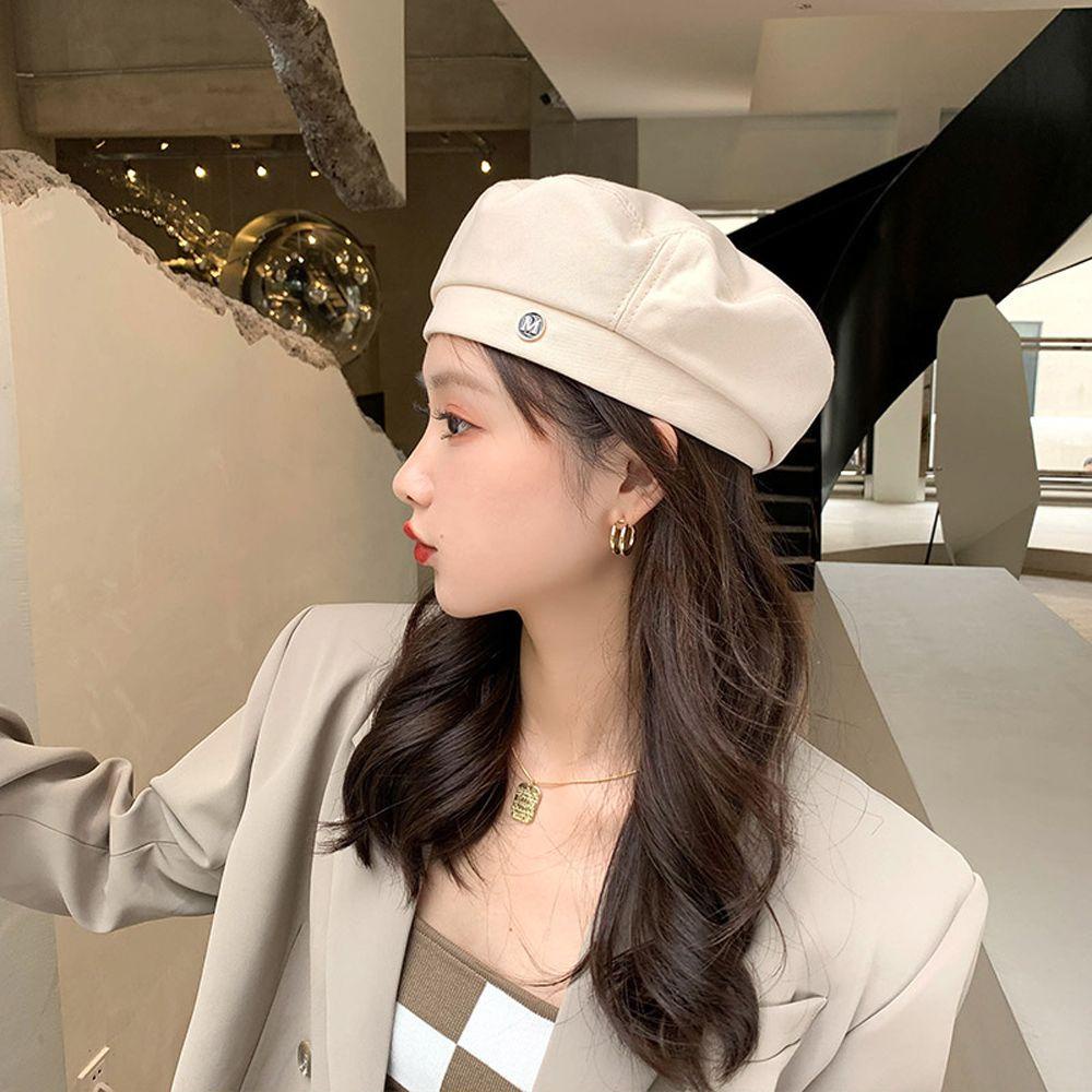 LILYES Mũ Beret Màu Sắc Nhã Nhặn Dành Cho Nữ